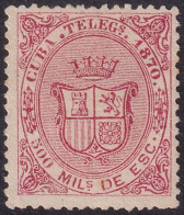 Cuba 1870 Telégrafo Ed 8  Telegraph MNG(*) - Kuba (1874-1898)