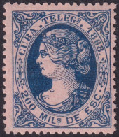 Cuba 1868 Telégrafo Ed 1  Telegraph MNH** Light Creases - Kuba (1874-1898)