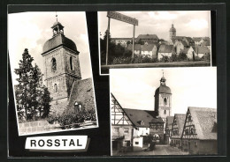 AK Rosstal, Turm, Teilansicht Mit Kirche, Tor  - Other & Unclassified