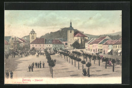 AK Beraun / Beroun, Grosser Marktplatz  - República Checa