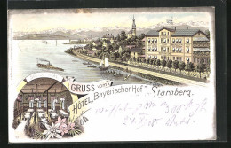 Lithographie Starnberg, Hotel Bayerischer Hof  - Starnberg