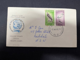 22-5-2024 (5 Z 49) New Zealand Older FDC - (posted To Australia) 1961 - Health Cover With Birds Stamps - FDC