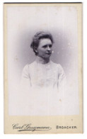 Fotografie Carl Groszmann, Broager, Portrait Bildschöne Junge Frau In Weisser Bluse  - Anonyme Personen