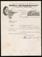Rechnung Hamburg-Stellingen 1930, Vereinigte Barometer Fabriken Möller, Oehmichen & Co., Werksansicht  - Sonstige & Ohne Zuordnung