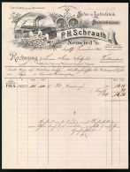 Rechnung Neuwied A. Rh. 1902, Seifen- U. Lichtefabrik Stearinkerzen, P.H. Schrauth, Blick Auf Das Werk  - Other & Unclassified