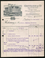 Rechnung Hamburg 1921, Norddeutsche Oel- Und Leim-Industrie Gottlieb & Co., Werk An Der Elbe  - Andere & Zonder Classificatie