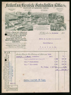 Rechnung Rötha I. Sa. 1917, Weinkellerei Freiherrl. Von Friesen`sche Gartendirektion, Werksansicht  - Andere & Zonder Classificatie
