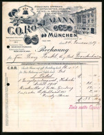 Rechnung München 1917, Maschinen Und Apparete Für Mälzereien Und Brauereien C. O. Rosemann, Verkaufshaus  - Altri & Non Classificati