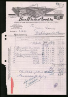 Rechnung Apolda 1940, Wirk- Und Strickwaren Fabrik Max Wiener, Blick Auf Die Fabrik  - Altri & Non Classificati