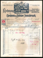 Rechnung Innsbruck 1920, Kaffee Und Kolonial Grosshandlung Gedeon V. Hibller, Blick Auf Das Werk  - Austria