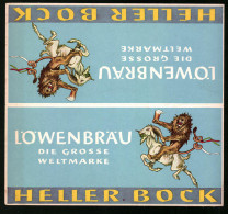 Vertreterkarte Löwenbräu, Die Grosse Weltmarke, Heller Bock, Löwe Reiter Auf Einem Ziegenbock  - Non Classificati