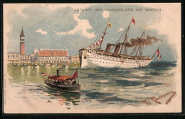 Vertreterkarte München, Geld-Lotterei St. Marien-Ludwig-Ferdinand-Verein, Abfahrt Der Hohenzollern Von Venedig  - Unclassified