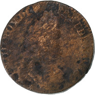 France, Louis XIV, Liard, 1698, Dijon, Cuivre, B+, Gadoury:81 - 1643-1715 Luigi XIV El Re Sole