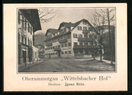 Vertreterkarte Oberammergau, Hotel Wittelsbacher Hof Von Ignaz Kelz  - Non Classificati