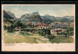 Künstler-AK Bad Reichenhall, Panorama Mit Gebirge  - Bad Reichenhall