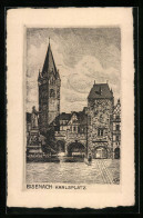 Künstler-AK Eisenach, Karlsplatz Mit Tor  - Eisenach