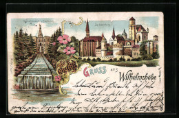 Lithographie Wilhelmshöhe, Die Löwenburg, Herkulessäule Und Caskaden  - Otros & Sin Clasificación