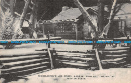 R110819 Mickelberrys Log Cabin. Chicago 43 Winter Scene. B. Hopkins - Welt