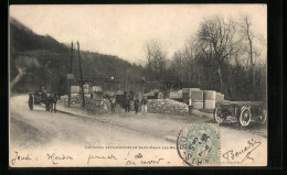 CPA St-Vaast-les-Mello, Les Grues Des Carrières, Carrière  - Other & Unclassified