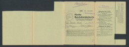 Fünfte Reichskleiderkarte Für Knaben 1936, Inh. Harald Bresch, Einige Marken Vorhanden  - Non Classificati