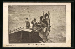 AK Matrosen Beim Ankern Eines Torpedobootes  - Guerra