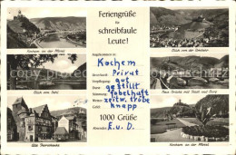72198847 Cochem Mosel Blick Von Der Umkehr Und Sehl Neue Bruecke Burg Alte Thors - Cochem