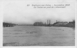 P1-92BOULOGNE-SUR-SEINE INONDATION 1910 LA SEINE AU PONT DE BILLANCOURT - Boulogne Billancourt