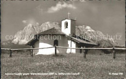 72197811 Mittenwald Karwendel Tirol Antonius Kapelle Mit Wettersteinwand Karwend - Altri & Non Classificati