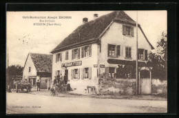 CPA Rixheim, Cafe-Restaurant Joseph Escher, Rue De Croix  - Other & Unclassified