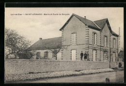 CPA Saint-Léonard, Mairie Et Ecole De Garcons  - Sonstige & Ohne Zuordnung