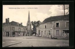 CPA Châtres-sur-Cher, La Place De L`Eglise  - Otros & Sin Clasificación