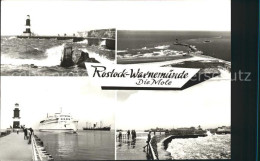 72196002 Rostock-Warnemuende Die Mole Mit Leuchtturm Und Dampfer Rostock - Rostock