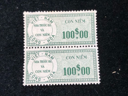 Vietnam South Wedge Before 1975( 100 $ The Wedge Has Not Been Used Yet) 1 Pcs 2 Stamps Quality Good - Colecciones