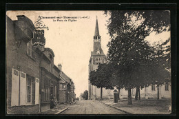 CPA Chaumont-sur-Tharonne, La Place De L`Eglise, Hotel Du Commerce  - Sonstige & Ohne Zuordnung