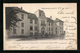 CPA Pont-Levoy, Ecole Primaire Supérieure De Jeunes Filles, Vue Prise De La Cour D`entrée  - Autres & Non Classés