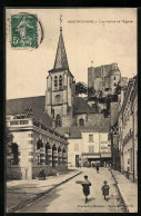 CPA Montrichard, Les Halles Et L`Eglise  - Montrichard