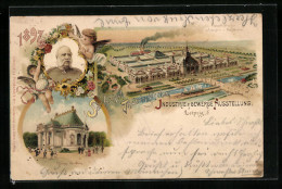 Lithographie Leipzig, Sächsisch-Thüringische Industrie & Gewerbe-Ausstellung 1897, Haupthalle Für Industrie U. Masc  - Expositions