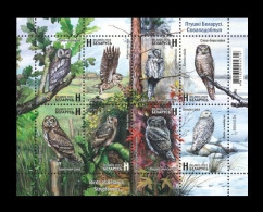 Belarus 2023 Mih. 1535/42 (Bl.234) Fauna. Birds. Owls MNH ** - Belarus
