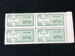 Vietnam South Wedge Before 1975( 20 $ The Wedge Has Not Been Used Yet) 1 Pcs 4 Stamps Quality Good - Collections