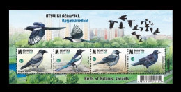 Belarus 2024 Mih. 1557/60 (Bl.238) Fauna. Birds. Crows MNH ** - Bielorrusia