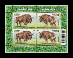 Belarus 2024 Mih. 1564/65 (Bl.240) Fauna. European Bison MNH ** - Belarus