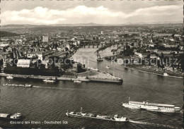 72190530 Koblenz Rhein Deutsches Eck Fliegeraufnahme Koblenz - Koblenz