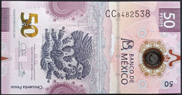 MEXICO $50 ! SERIES CC 6-DEC-2023 ! Galia Bor. Sign. AXOLOTL POLYMER NOTE Mint BU Crisp Read Descr. For Notes - México