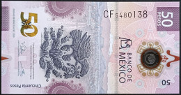 MEXICO $50 ! SERIES CF 6-DEC-2023 ! Victoria Rod. Sign. AXOLOTL POLYMER NOTE Mint BU Crisp Read Descr. For Notes - Mexico