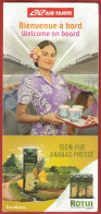 Air Tahiti / Consignes " Snack Bar " ATR - Janvier 2023 - Veiligheidskaarten