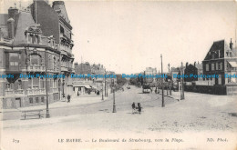 R110939 Le Havre. Le Boulevard De Strasbourg Vers La Plage. ND. No 379. 1917. B. - Welt