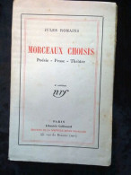 Jules Romainsmorceaux Choisismorceaux Choisis Poésie Prose Théâtre Gallimard - Otros & Sin Clasificación