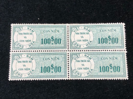 Vietnam South Wedge Before 1975(100 $ The Wedge Has Not Been Used Yet) 1 Pcs 4 Stamps Quality Good - Colecciones