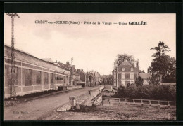 CPA Crécy-sur-Serre, Pont De La Vierge, Usine Gellée  - Andere & Zonder Classificatie