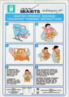 Grèce / Bateau De Transport De Passagers " SEAJETS / Worldchampion Jet " / Consignes De Sécurité / Safety Card - Altri & Non Classificati